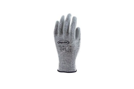 Gants HPPE fibre de verre anti-coupure gris enduit