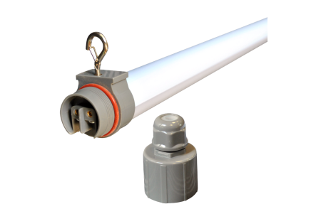 Tube led étanche régulable T14 - 23W - 3000K opaque 120cm - 2 entrées