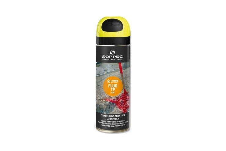 Bombe fluo jaune chantier 500mL