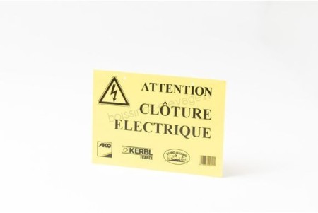 Plaque de signalisation "CLÔTURE ÉLECTRIQUE"