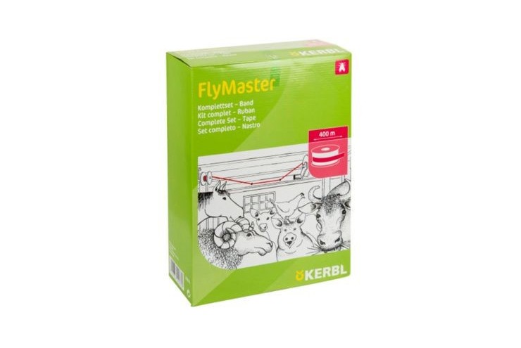 Ruban attrape-mouches d'étable FlyMaster - kit complet